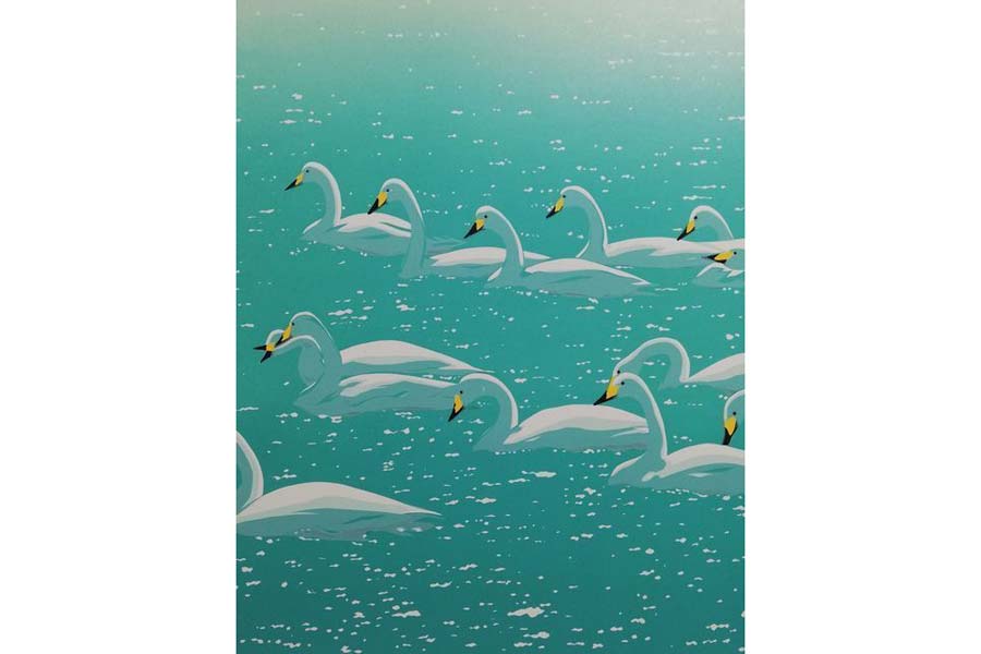 日本の四季描いた若い頃の作品を 桐生出身・中山さん相模原で版画展