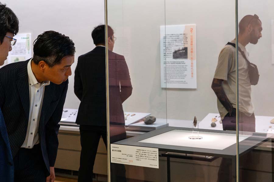 県重文のレプリカ展示 所蔵の酒井抱一「秋草花卉図」と谷文晁「孔雀