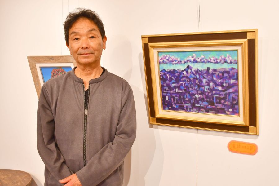 伊東屋珈琲２号店で黒崎秀逸展 川内の風景描いた油彩画も | 桐生