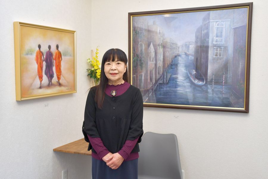 栗原博子さん4年ぶり油彩画展 「聖地に向かって」も再び gc