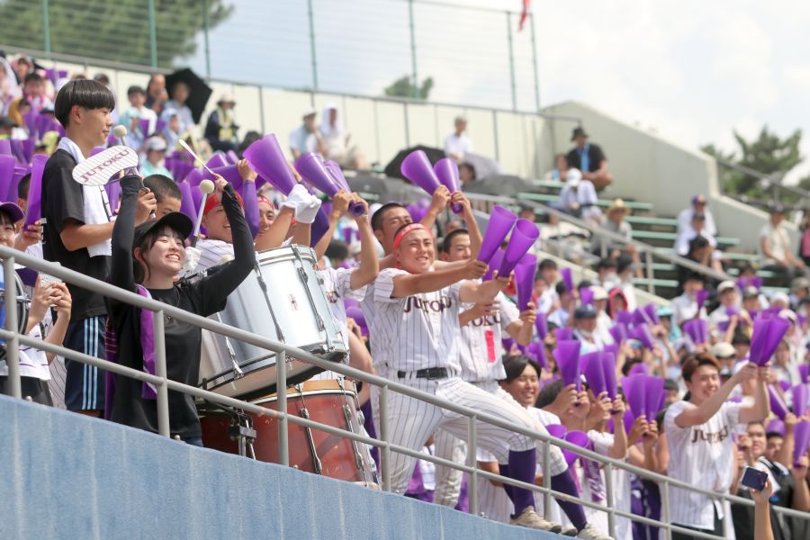 夏の高校野球群馬大会 紫のメガホン揺らして 樹徳応援団一丸で声援送る | 桐生タイムス