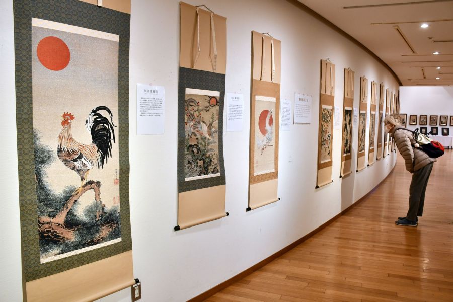伊藤若沖 西陣織 額縁 アート 絵画 刺繍 西陣美術織 伊藤若冲展
