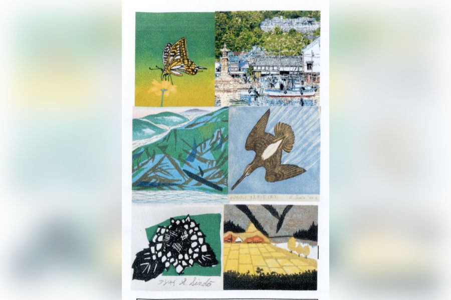 梅田の大川幹夫さん指導 足利で木版画教室作品展 香雲堂本店で