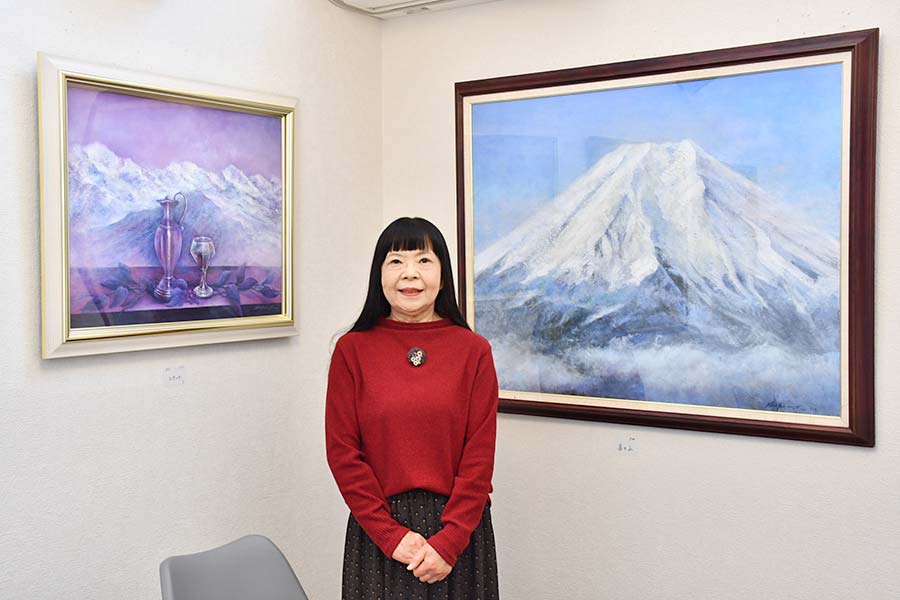 旅の記憶たどり心象描いて 栗原博子さん油彩画18点展示 gc