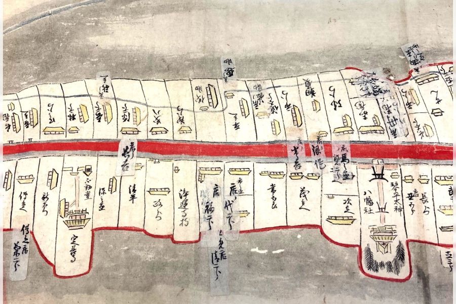 古地図探訪 描かれた桐生【13】 新宿村絵図 1869（明治2）年