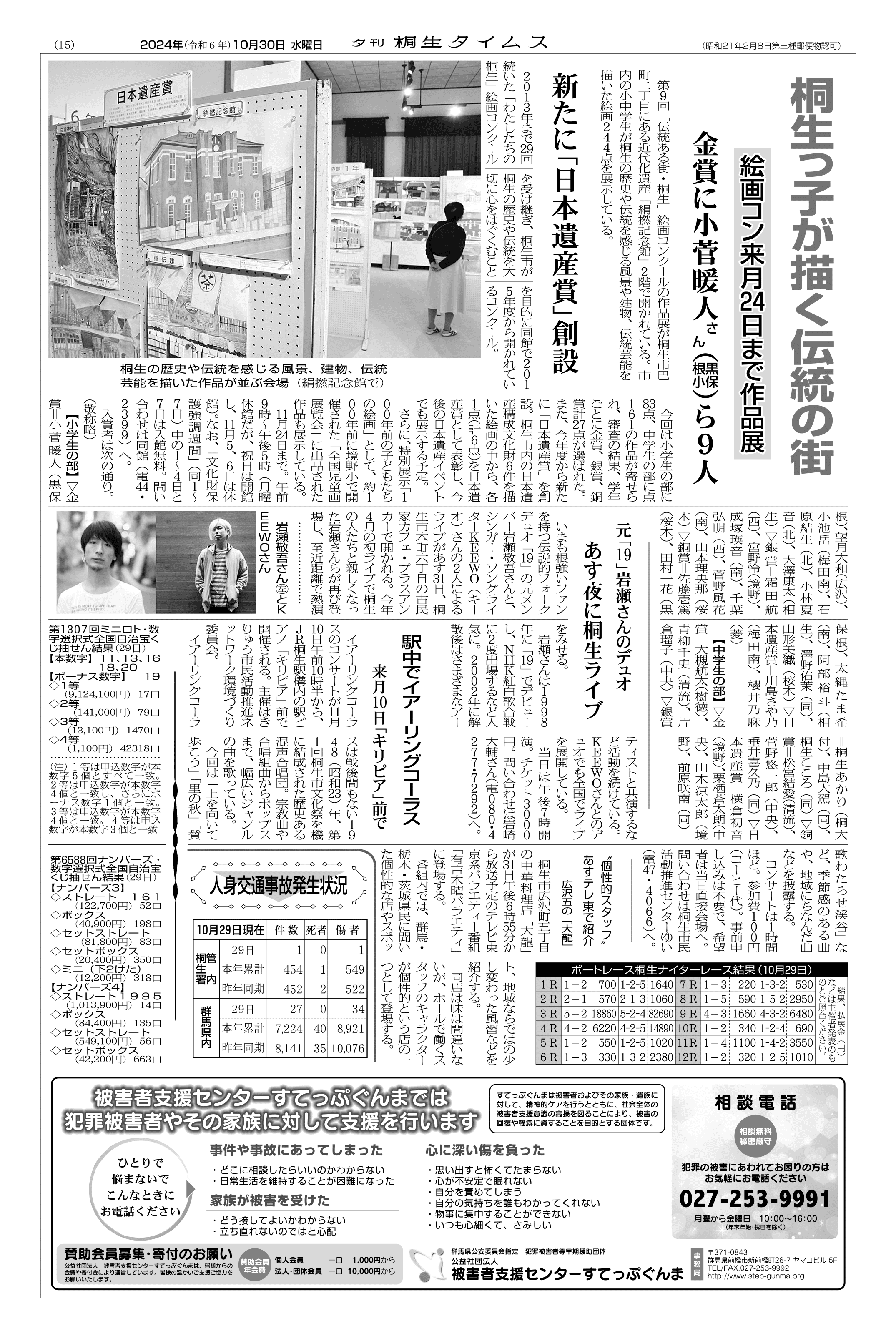 2024年10月30日の紙面（15面） | 桐生タイムス
