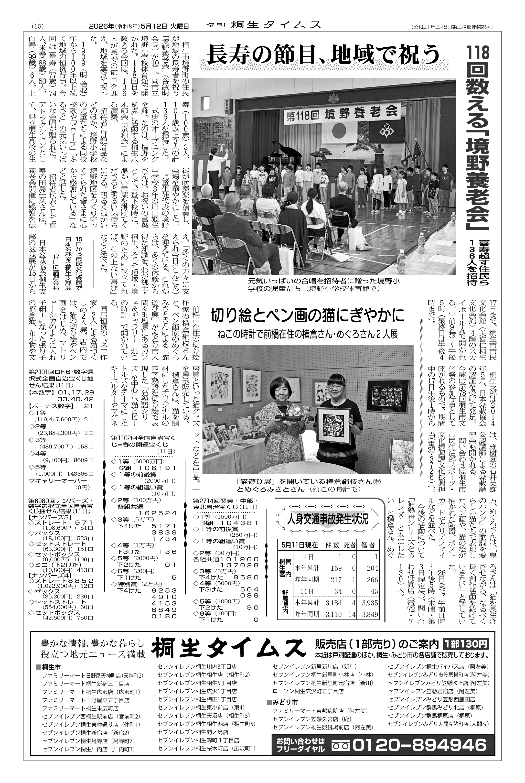 2026年05月12日の紙面（15面） | 桐生タイムス