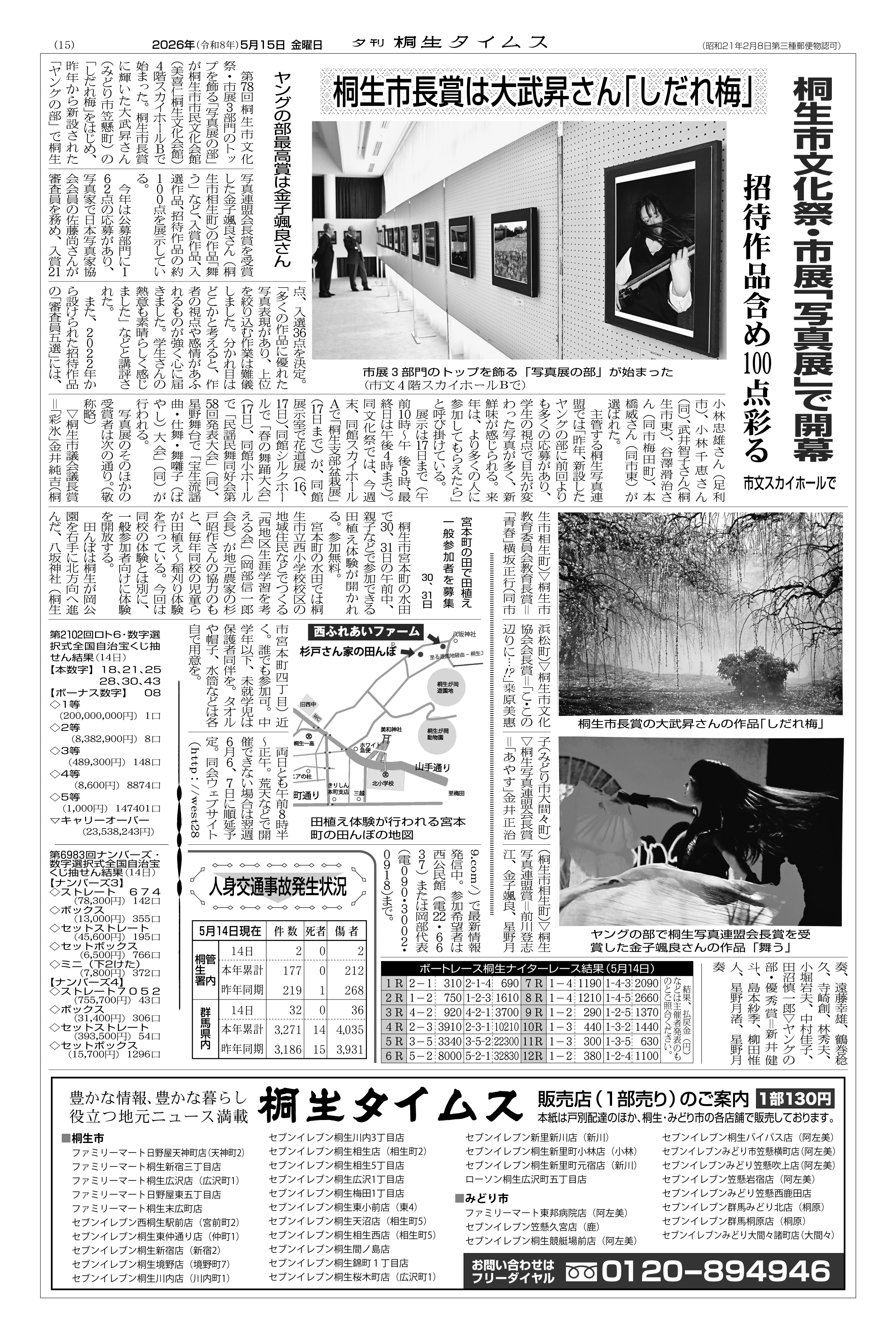 2026年05月15日の紙面（15面） | 桐生タイムス